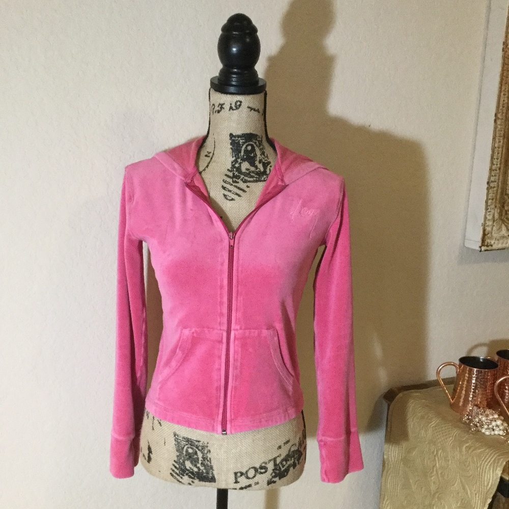 Pink Velour DKNY Jacket, Size S